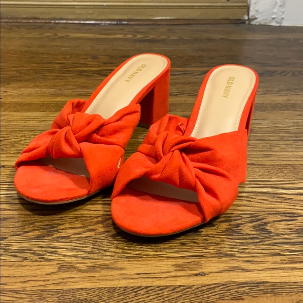 Red block heel